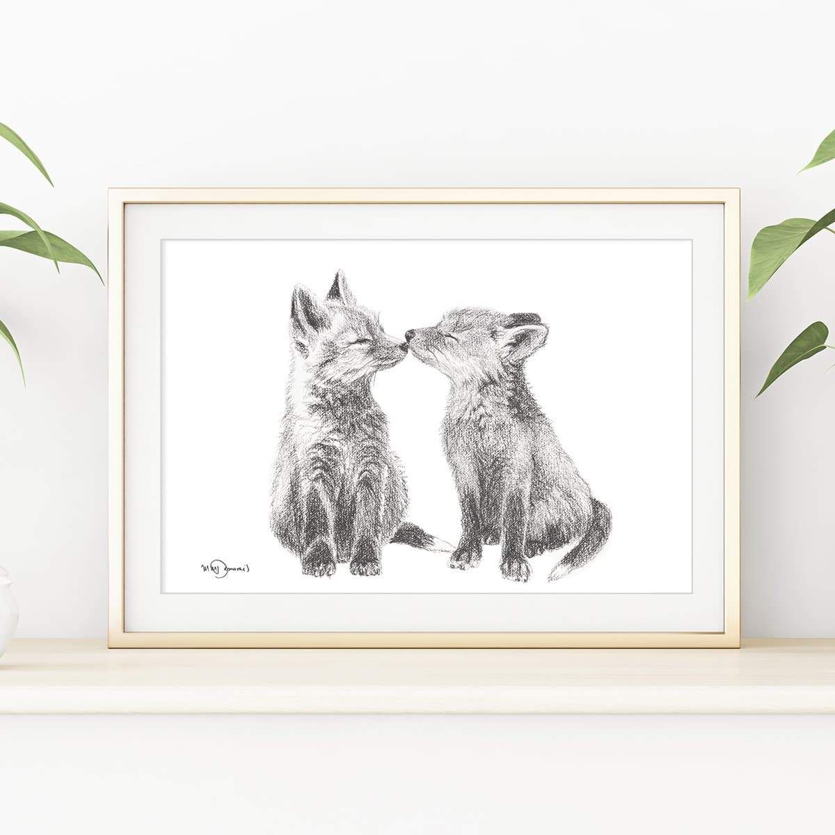 Adorable Baby Foxes - animal art print