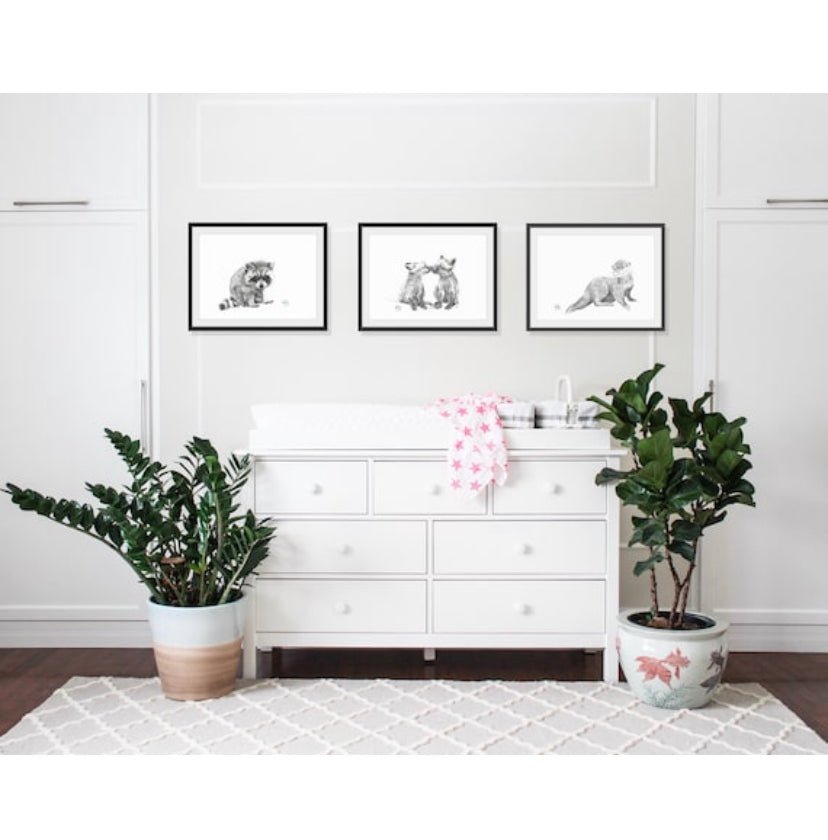 Adorable Baby Foxes - animal art print