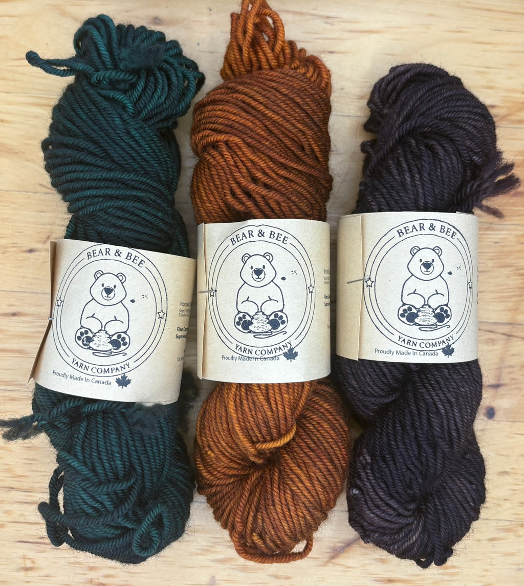 Superwash Merino - Worsted - 100g  Made in Canada