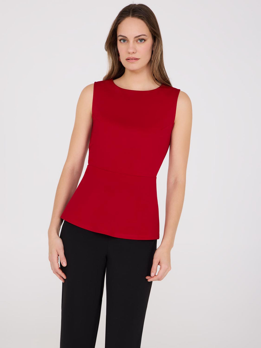 Sleeveless Peplum Top