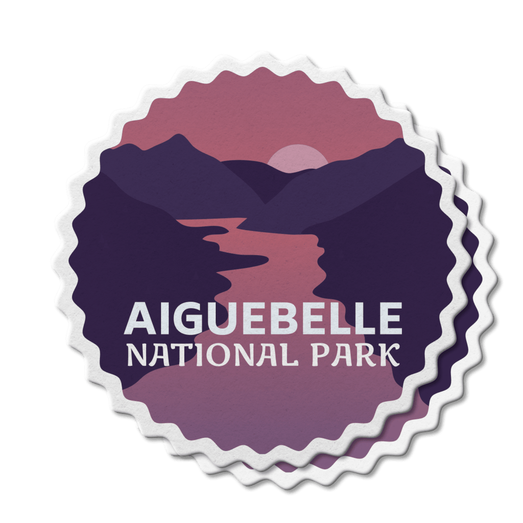Autocollant en vinyle imperméable pour parc national Aiguebelle, Québec