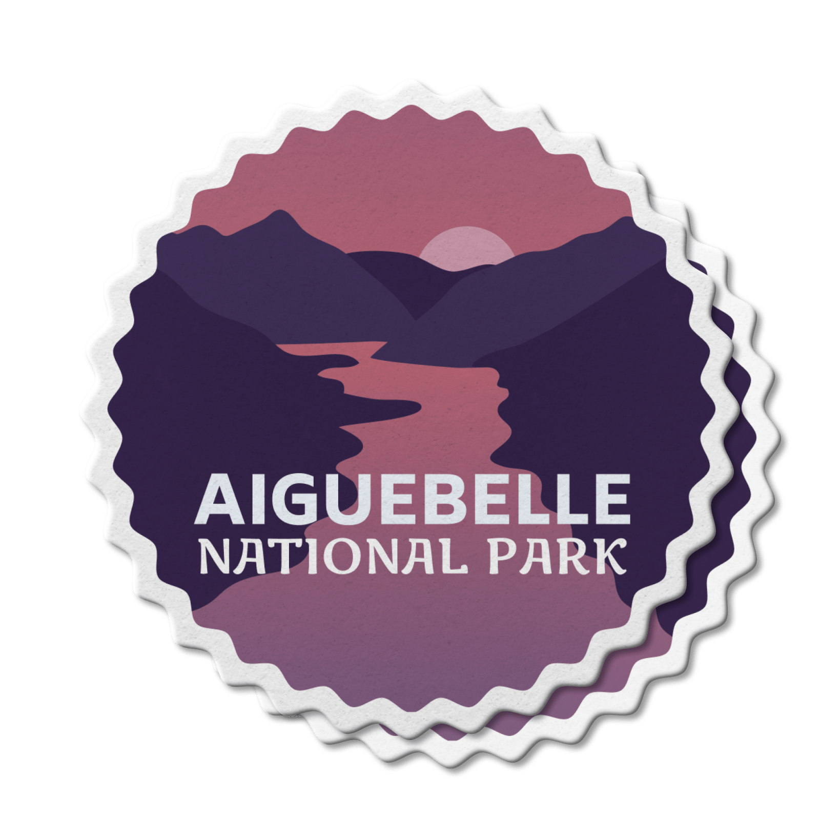 Autocollant en vinyle imperméable pour parc national Aiguebelle, Québec