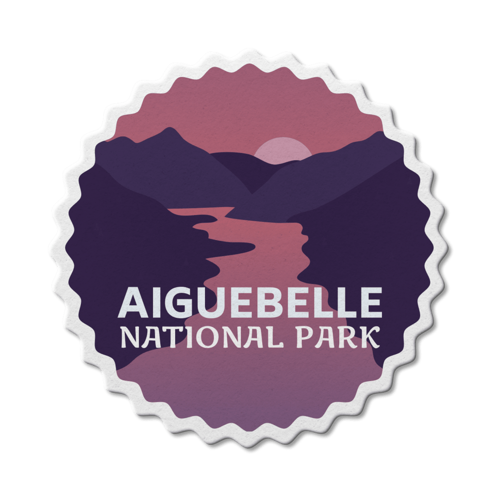 Autocollant en vinyle imperméable pour parc national Aiguebelle, Québec