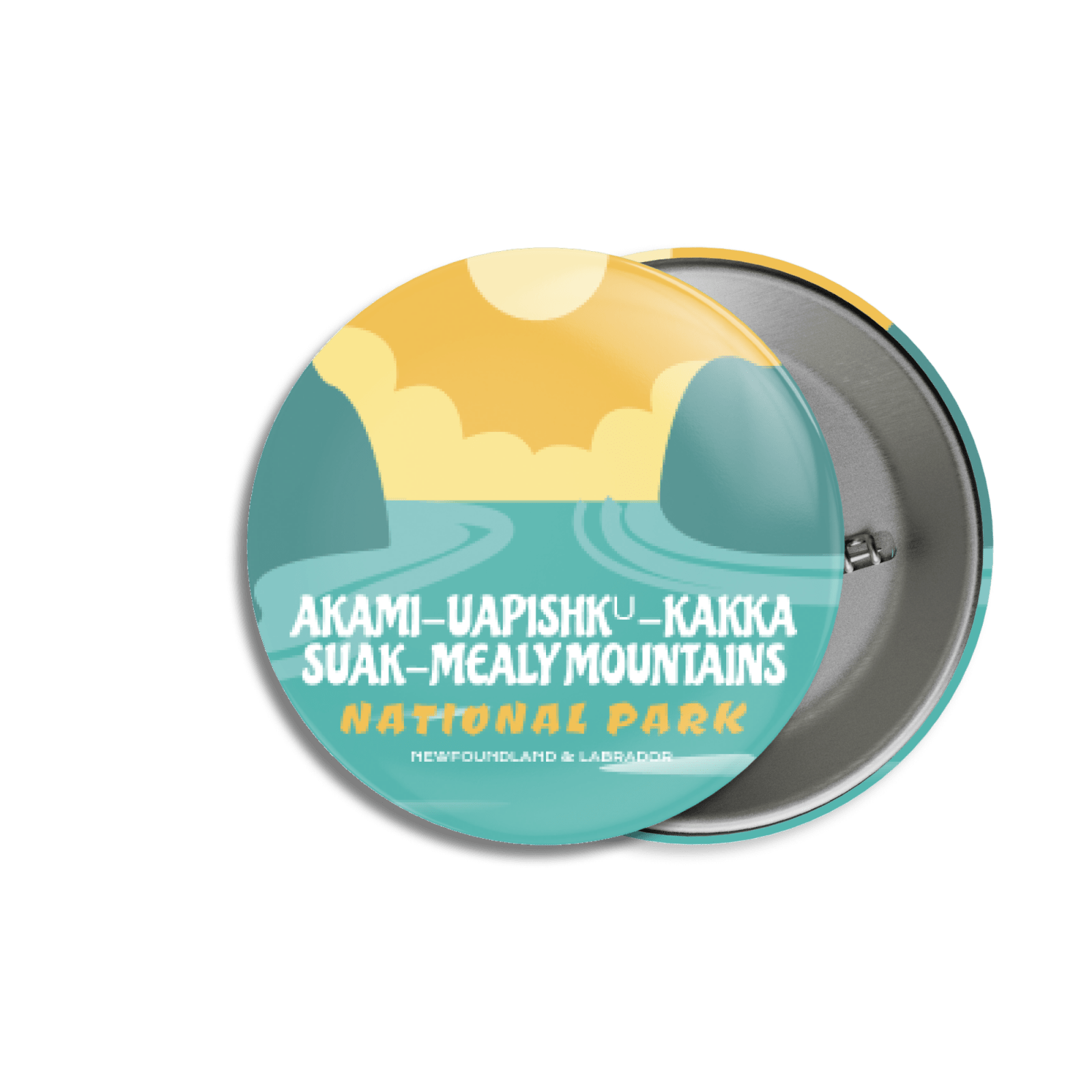 Akami-Uapishk-KakKasuak-Mealy Mountains National Park of Canada Pinback Button