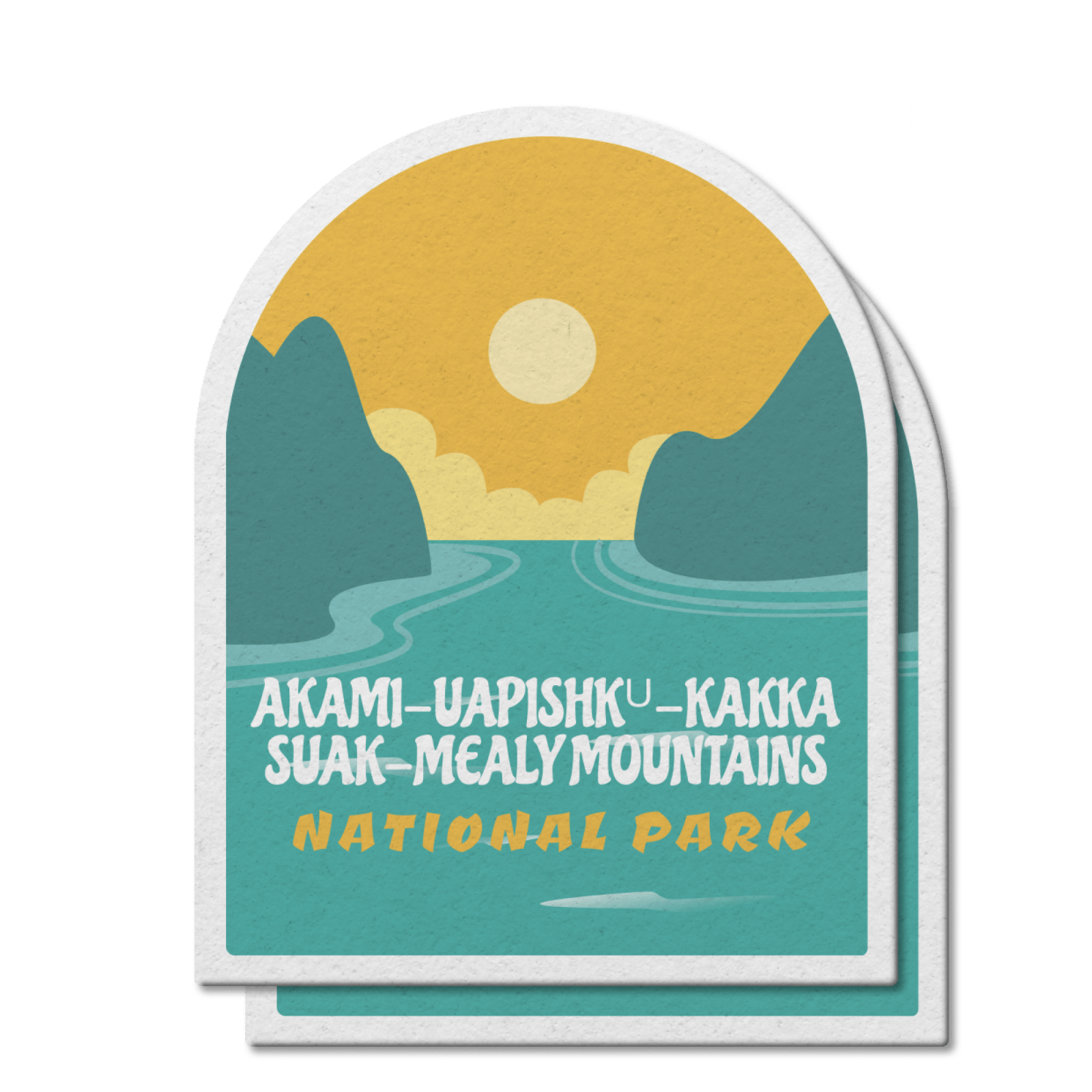 Autocollant en vinyle imperméable du parc national Akami-Uapishku-KakKasuak-Mealy du Canada 