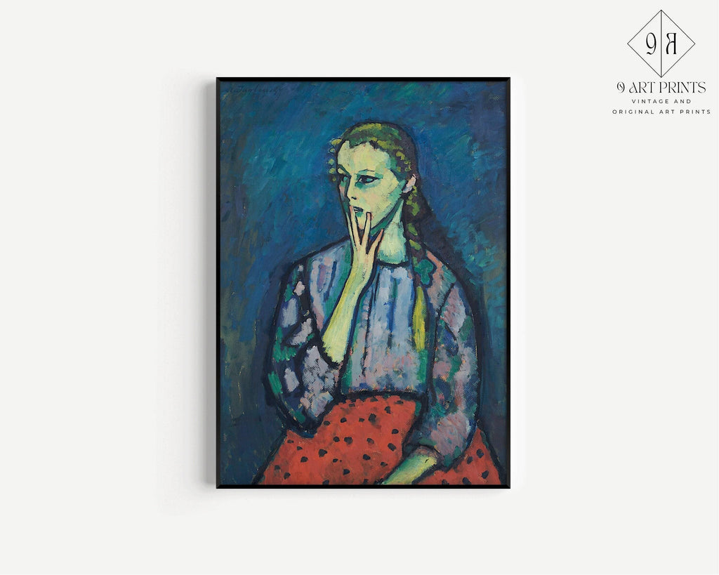 Alexej Von Jawlensky - Portrait d'une jeune fille | Famous Art (disponible encadré ou non encadré)