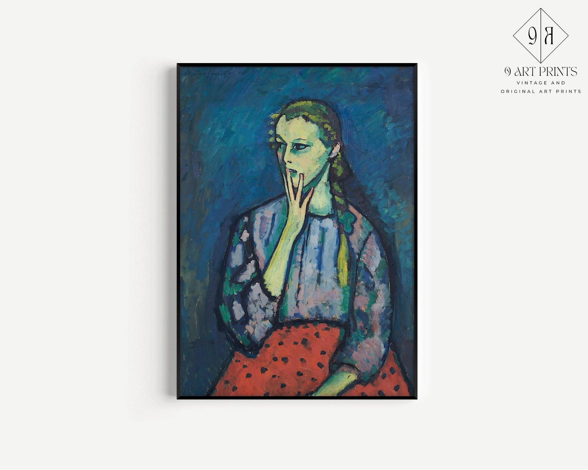 Alexej Von Jawlensky - Portrait d'une jeune fille | Famous Art (disponible encadré ou non encadré)