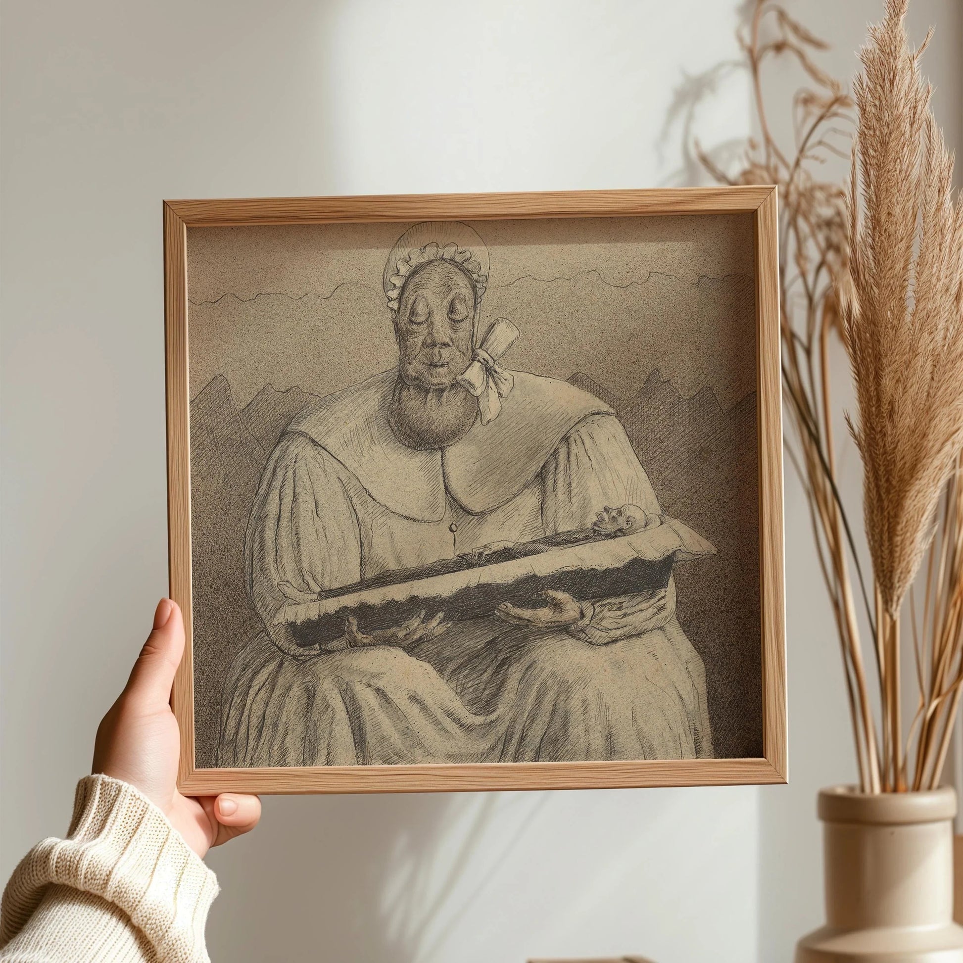 Estampe surréaliste d'Alfred Kubin : Esquisse symboliste, impression giclée monochrome