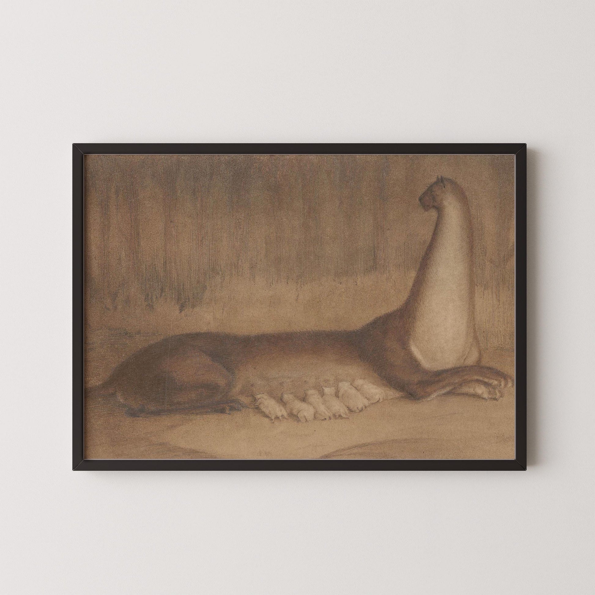Alfred Kubin - The Brood | Symbolist Artwork | Vintage Neutral Sketch Art available framed or unframed