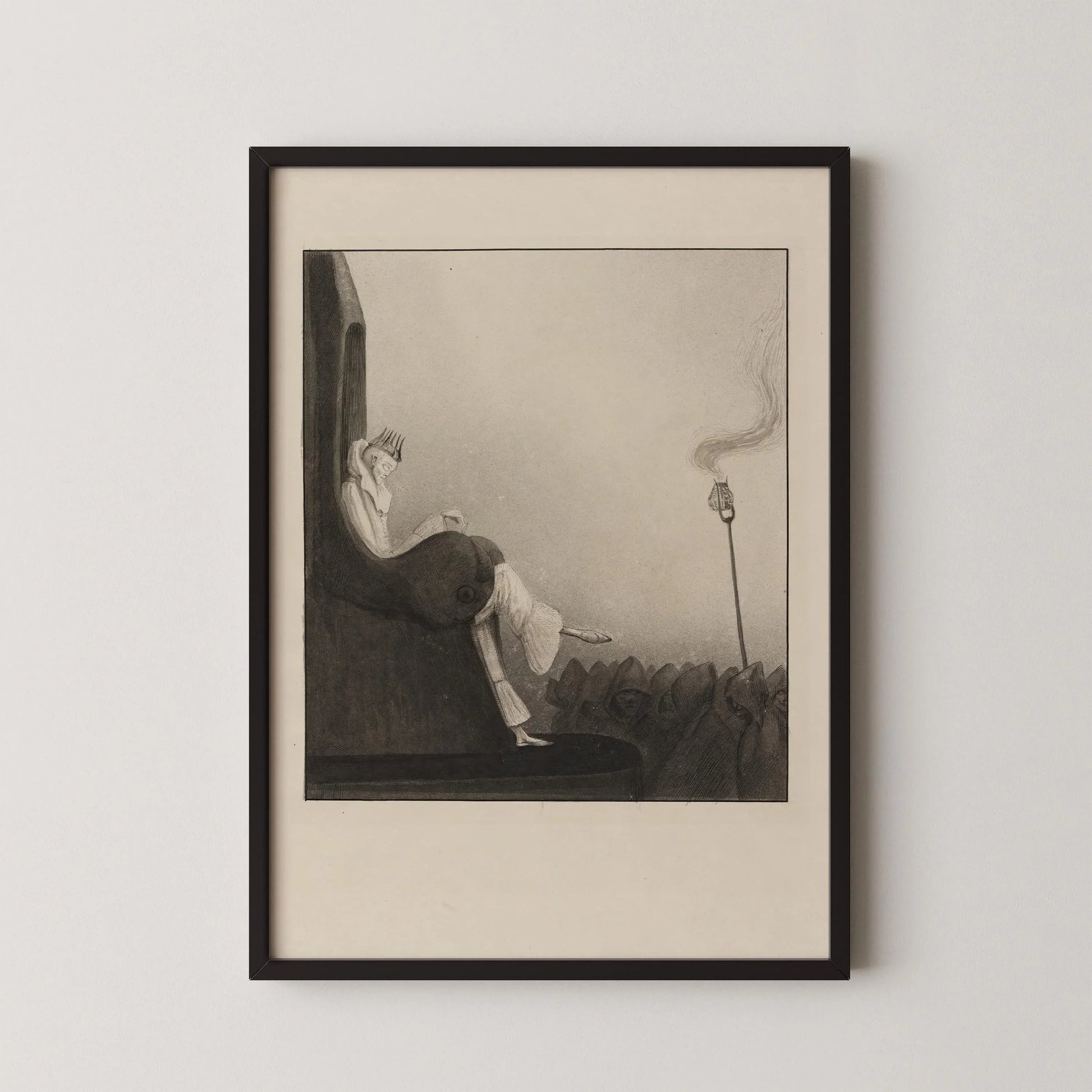 Alfred Kubin - The Last King | Symbolist Artwork | Vintage Neutral Sketch Art available framed or unframed