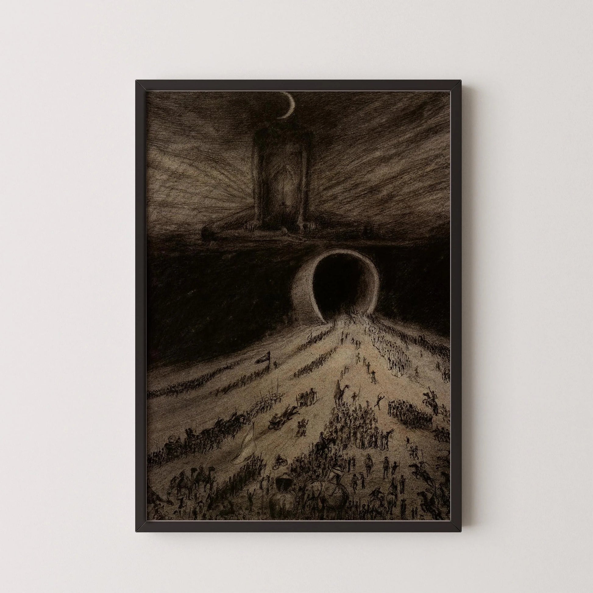 Alfred Kubin 'The Way to Hell' Print: Vintage Symbolist Sketch Art