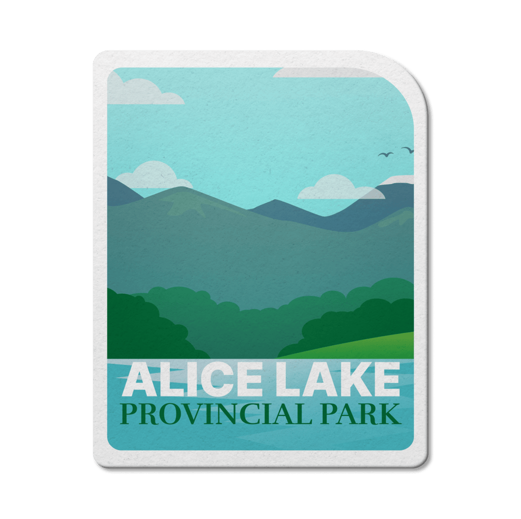 Alice Lake British Columbia Provincial Park Waterproof Vinyl Sticker, Canada Parks