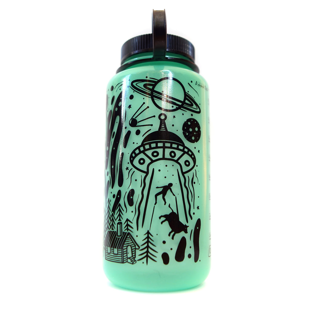 Glow in the Dark Alien 32 oz Nalgene Water Bottle