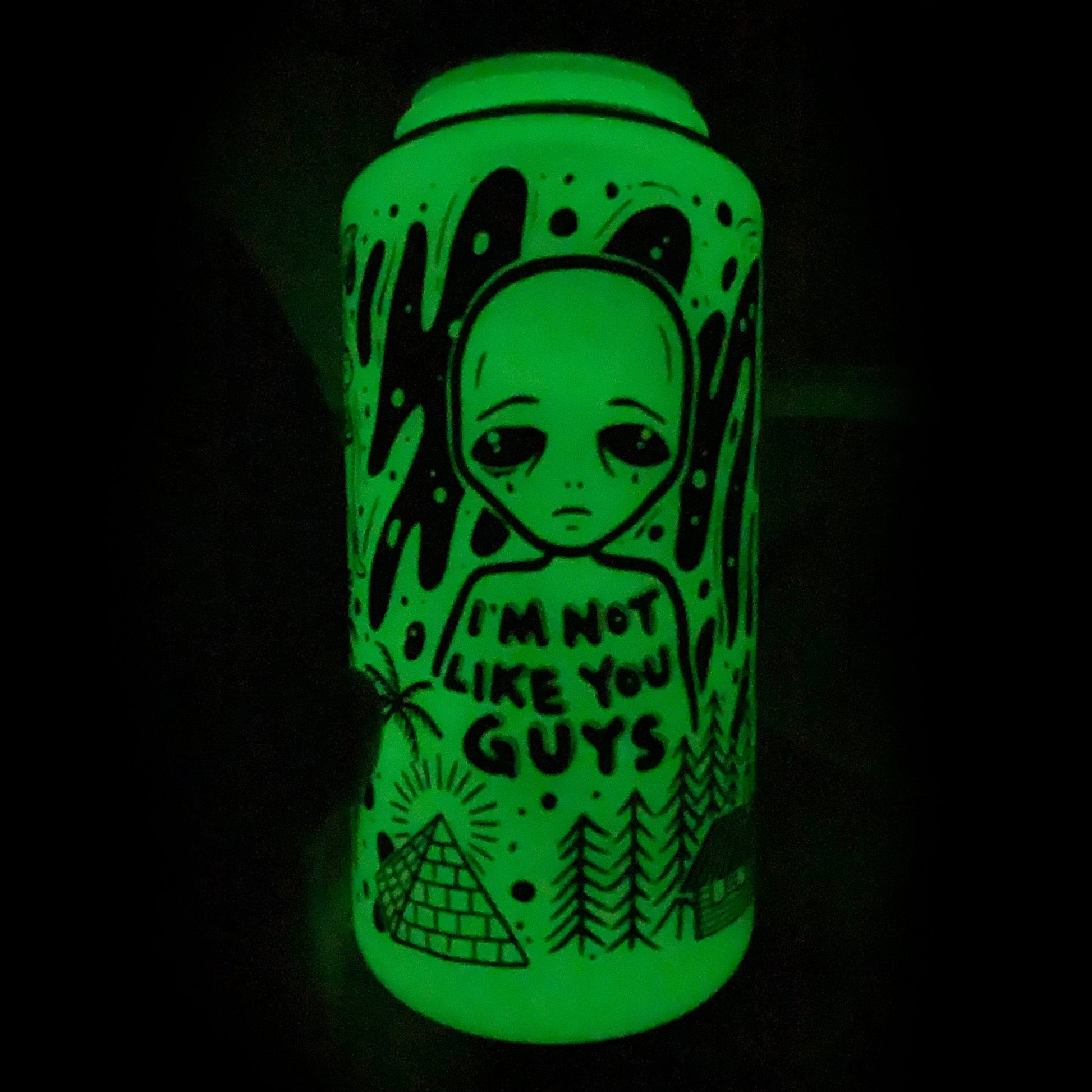 Glow in the Dark Alien 32 oz Nalgene Water Bottle
