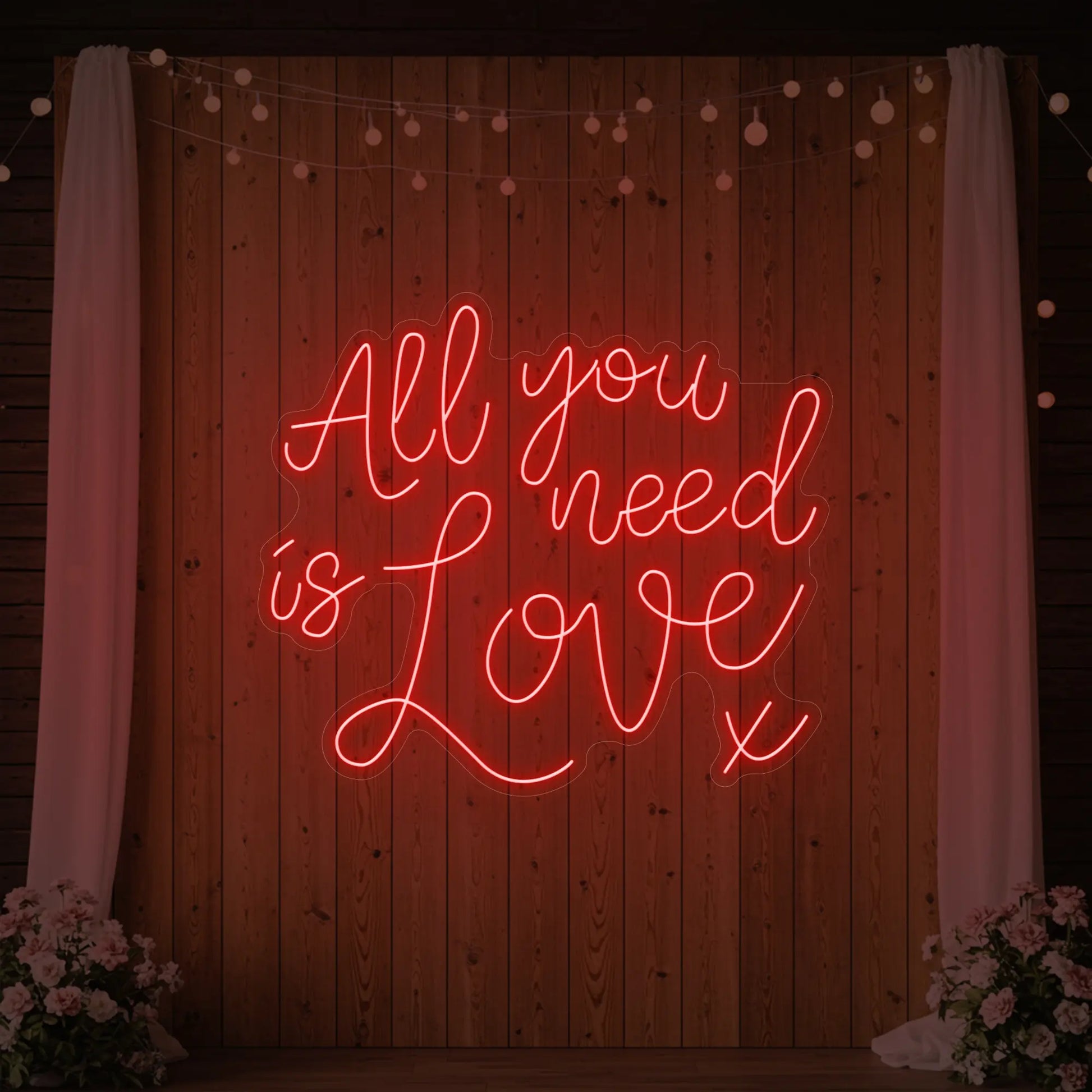 Tout ce dont vous avez besoin, c'est d'amour V1 Enseigne lumineuse
