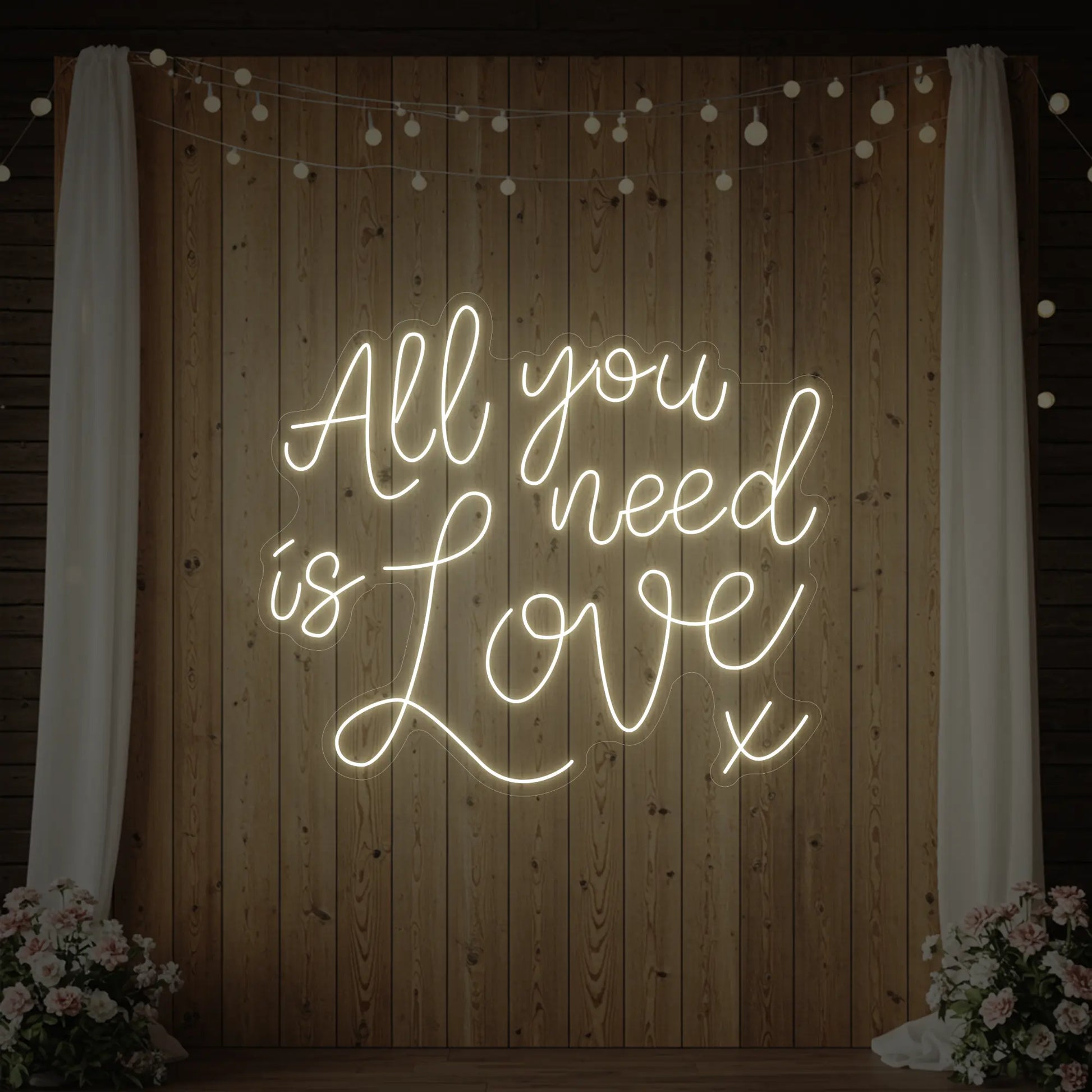 Tout ce dont vous avez besoin, c'est d'amour V1 Enseigne lumineuse