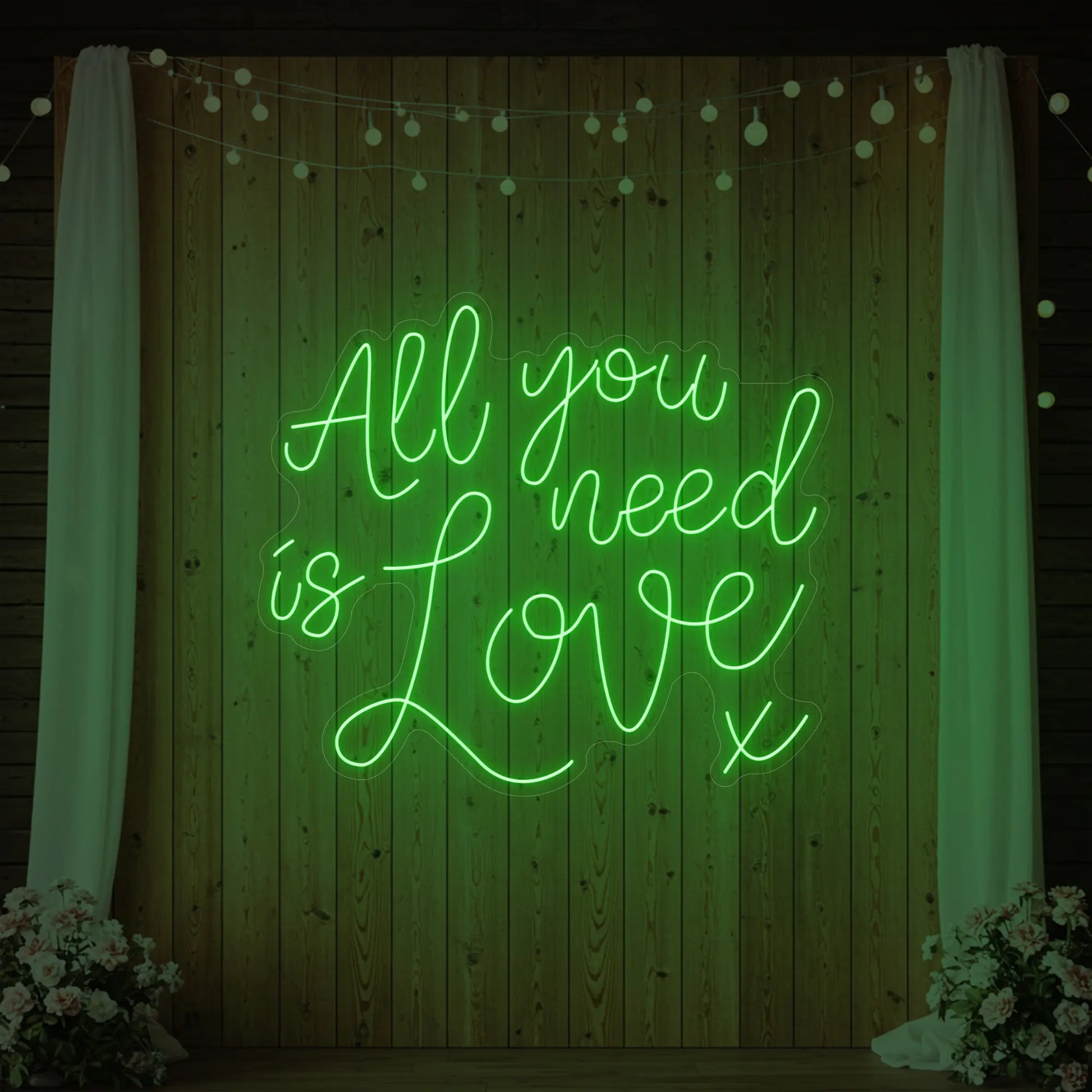 Tout ce dont vous avez besoin, c'est d'amour V1 Enseigne lumineuse