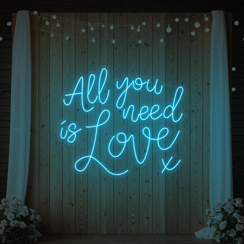 Tout ce dont vous avez besoin, c'est d'amour V1 Enseigne lumineuse