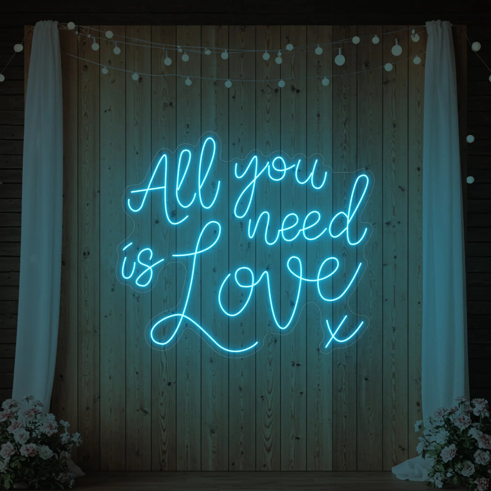 Tout ce dont vous avez besoin, c'est d'amour V1 Enseigne lumineuse