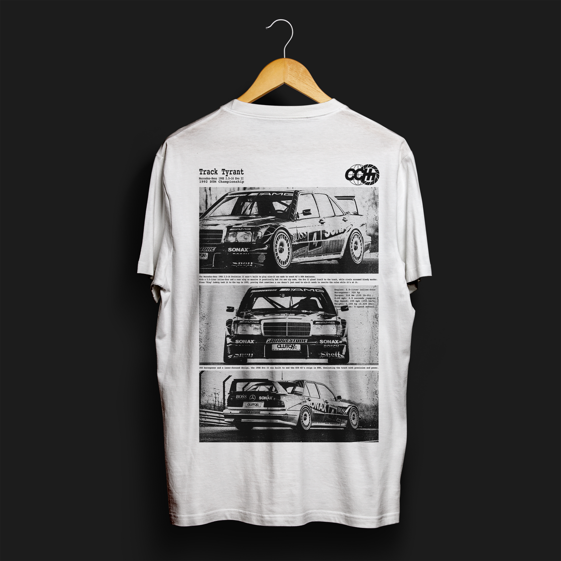 Track Tyrant - 190E Evo II Automotive Apparel TShirt