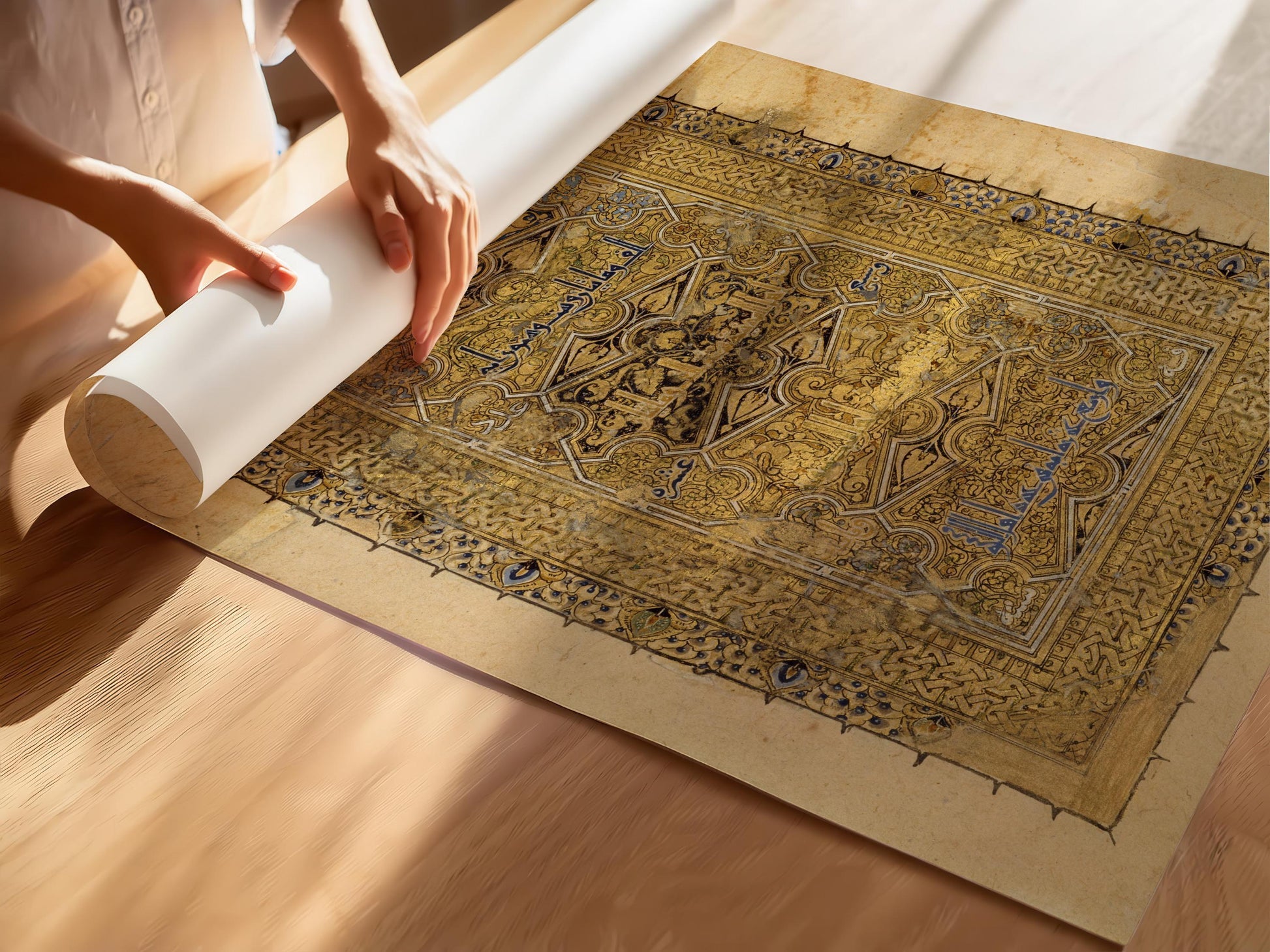 Impression giclée d'un ancien folio du Coran : art de la calligraphie islamique