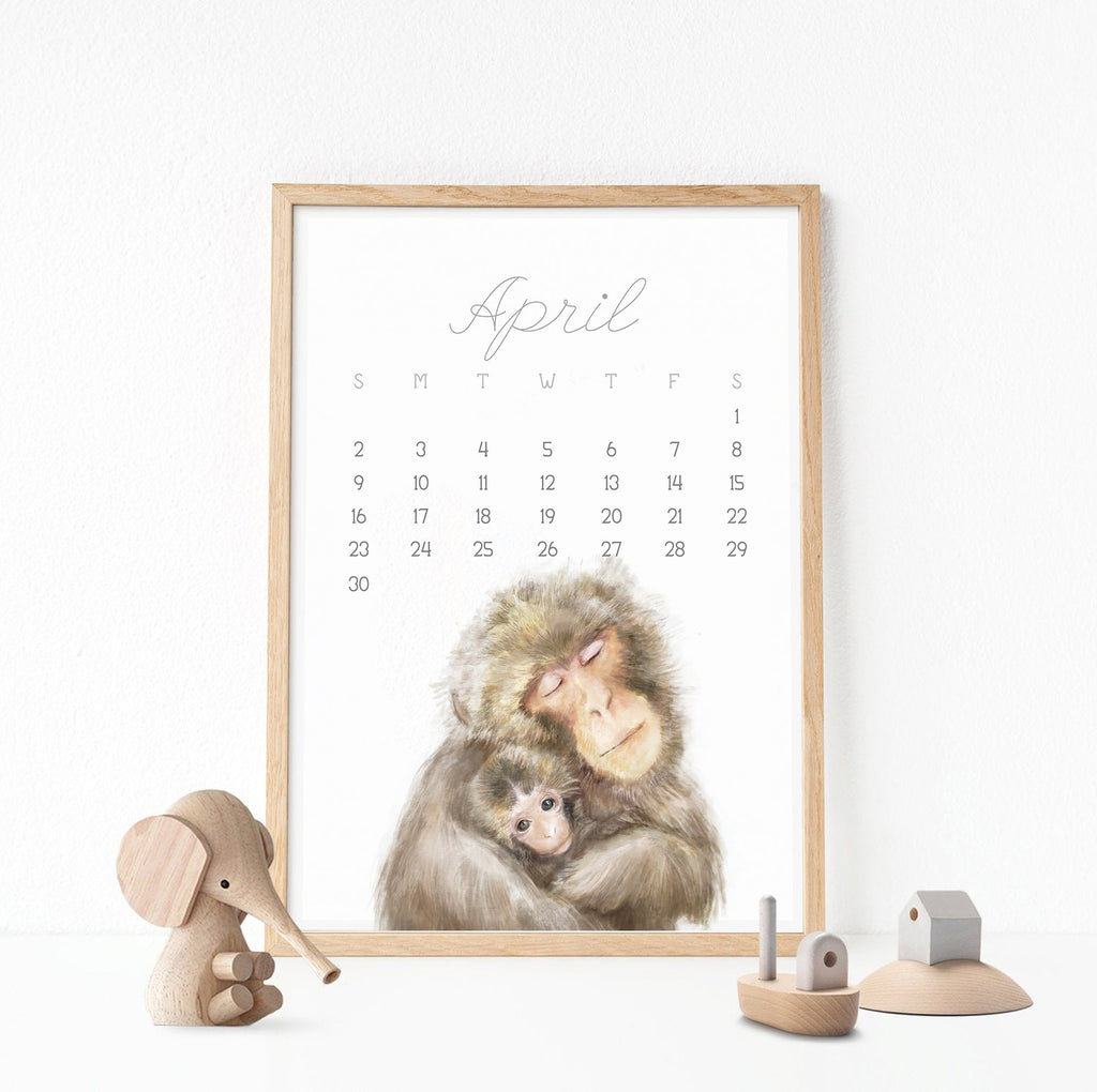 Calendrier de bureau 2026 : Bébé et Maman