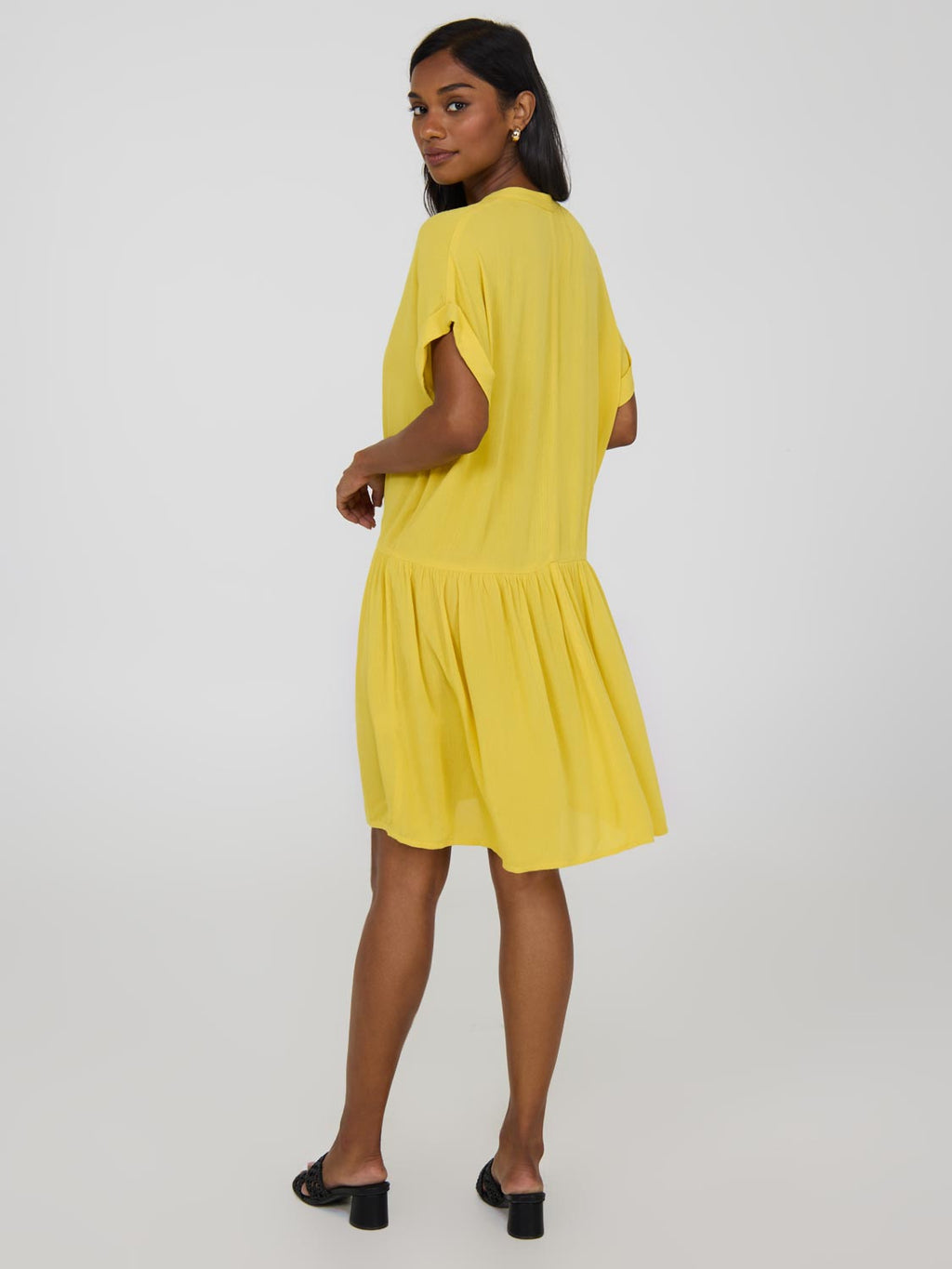 Mini-robe en gaze froissée
