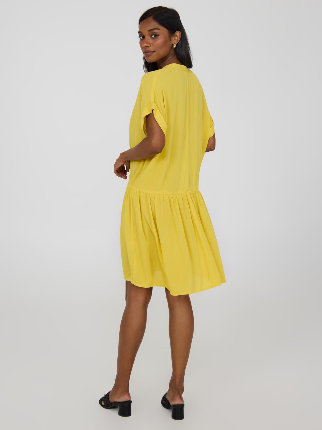 Mini-robe en gaze froissée