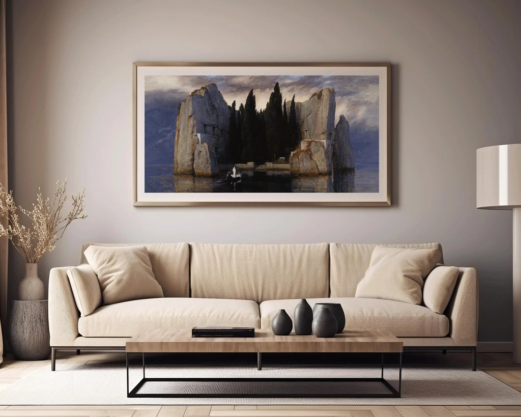 Arnold Böcklin - L'Île des Morts | Art symboliste étrange et évocateur | IMPRESSION | Disponible encadrée 2x1