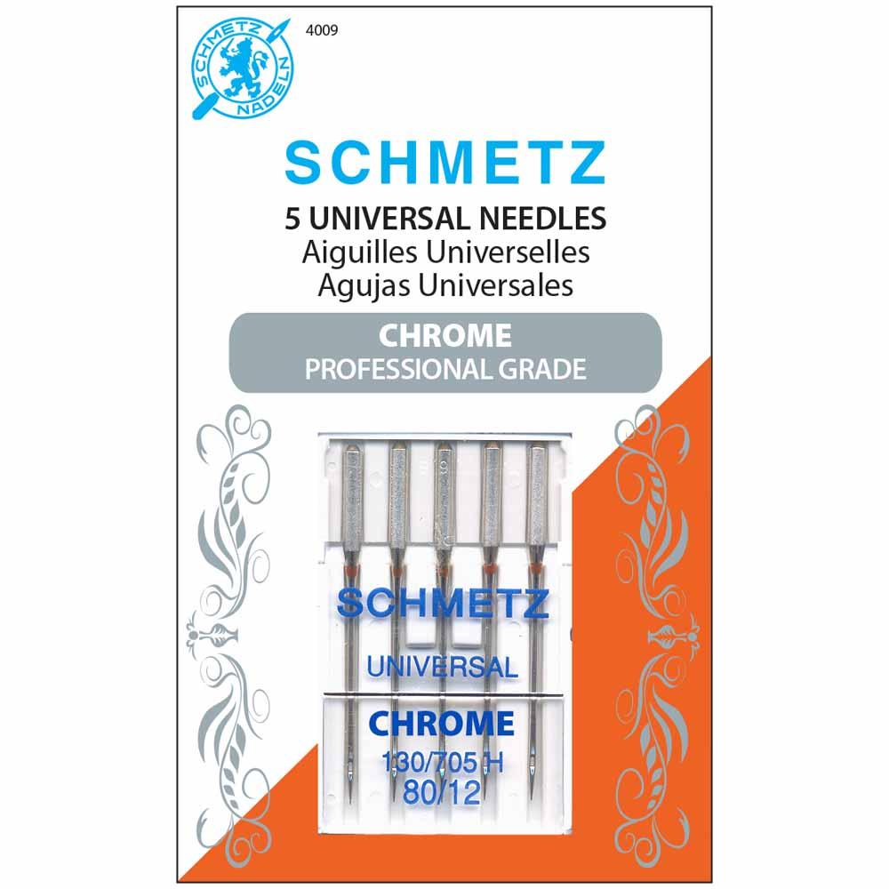 SCHMETZ #4009 Chrome universel - 80/12 - 5 pièces