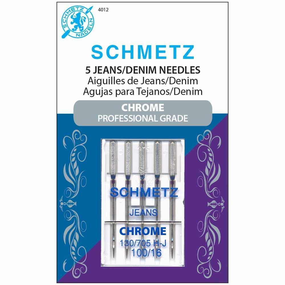 SCHMETZ #4012 Chrome Denim - 100/16 - 5 unités