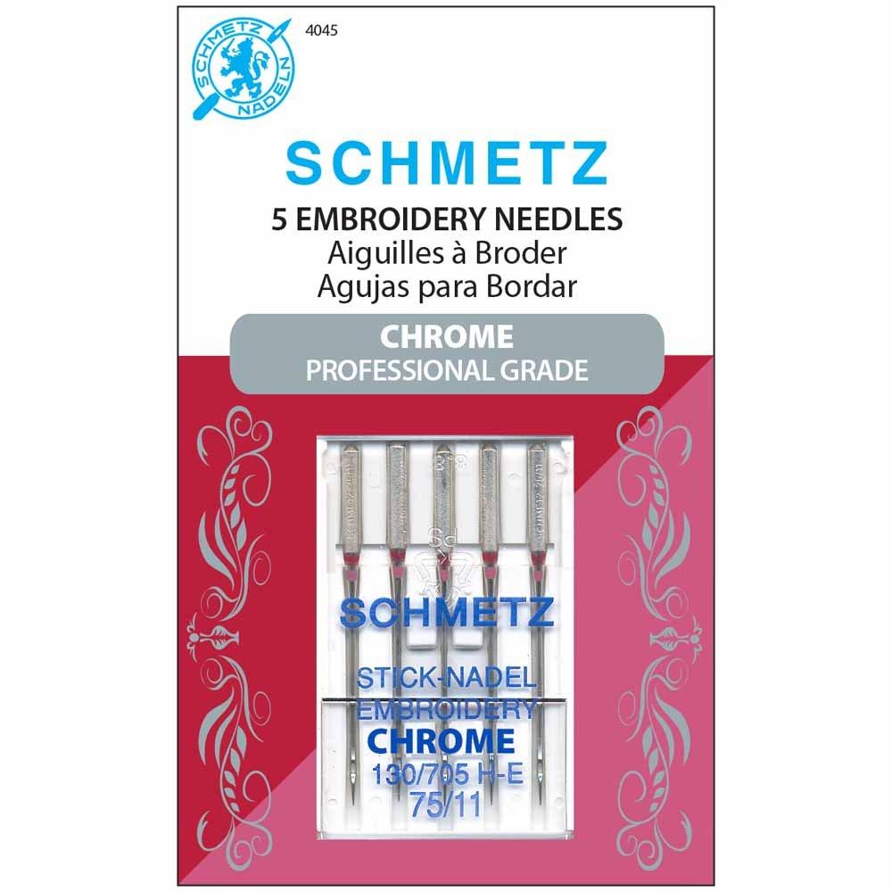 Broderie chromée SCHMETZ #4045 - 75/11 - 5 unités