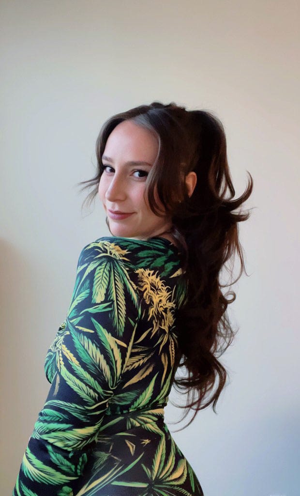 Robe longue fendue à une épaule Big Buds