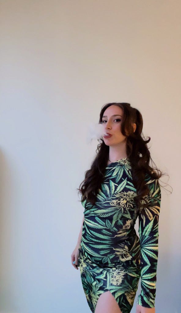 Robe longue fendue à une épaule Big Buds