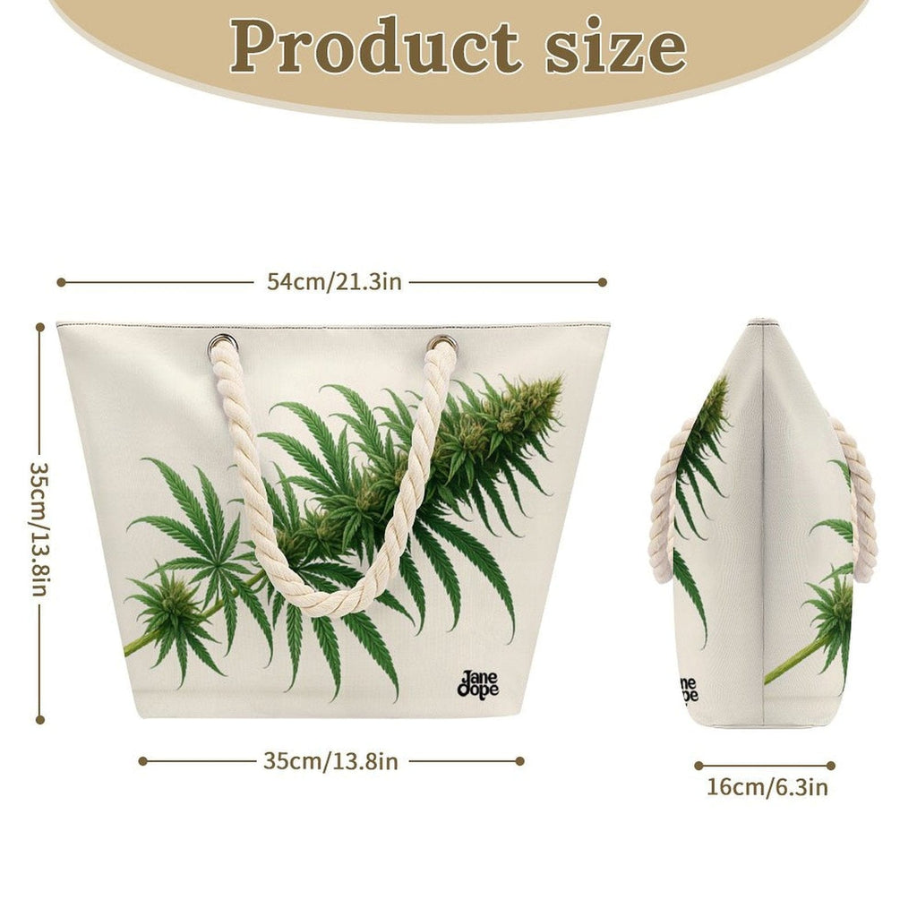 Flora Hemp rope tote bag