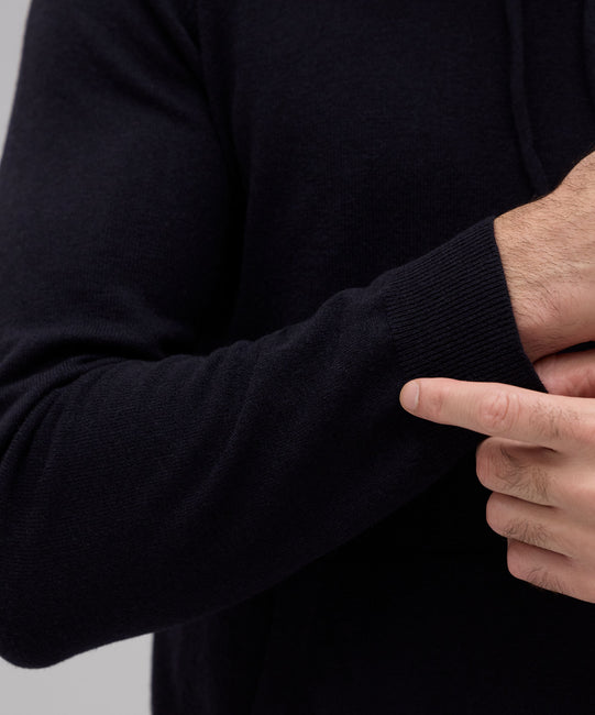 Sweat à capuche en cachemire mérinos pour homme