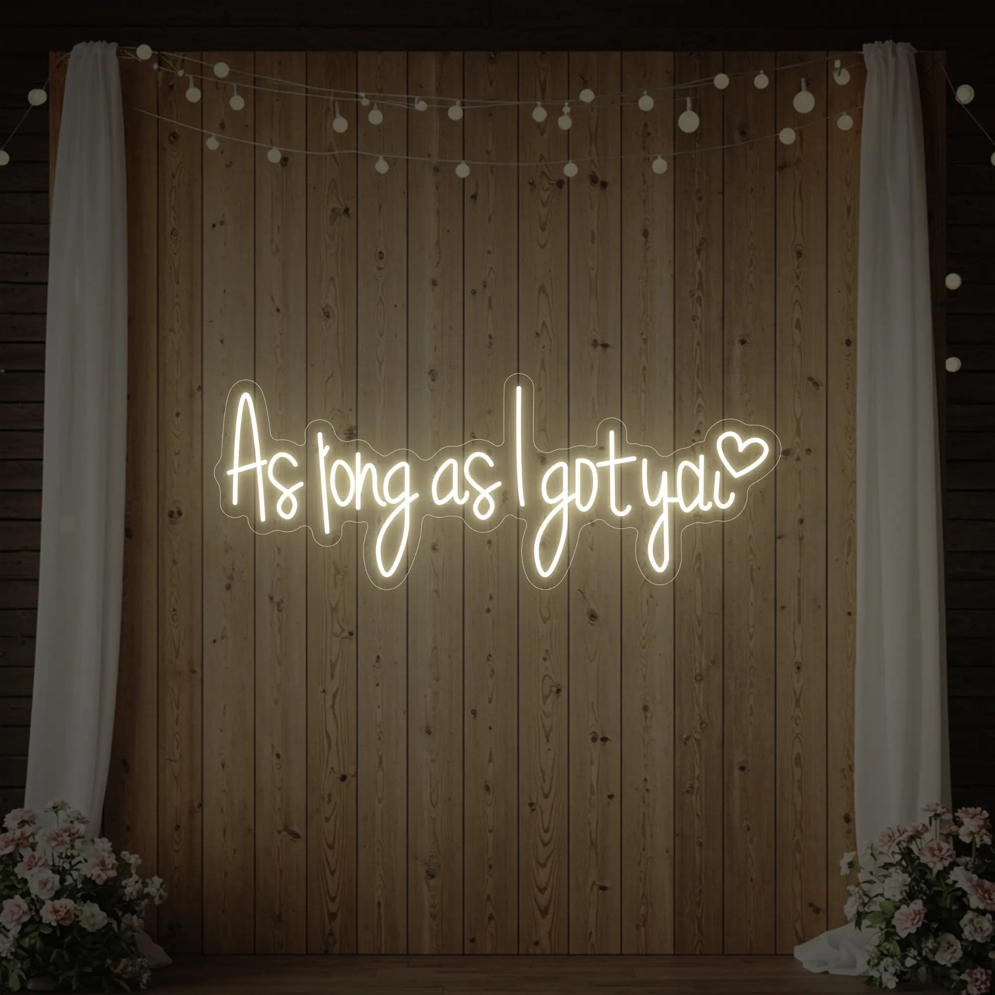 Enseigne lumineuse « Tant que je t'ai »