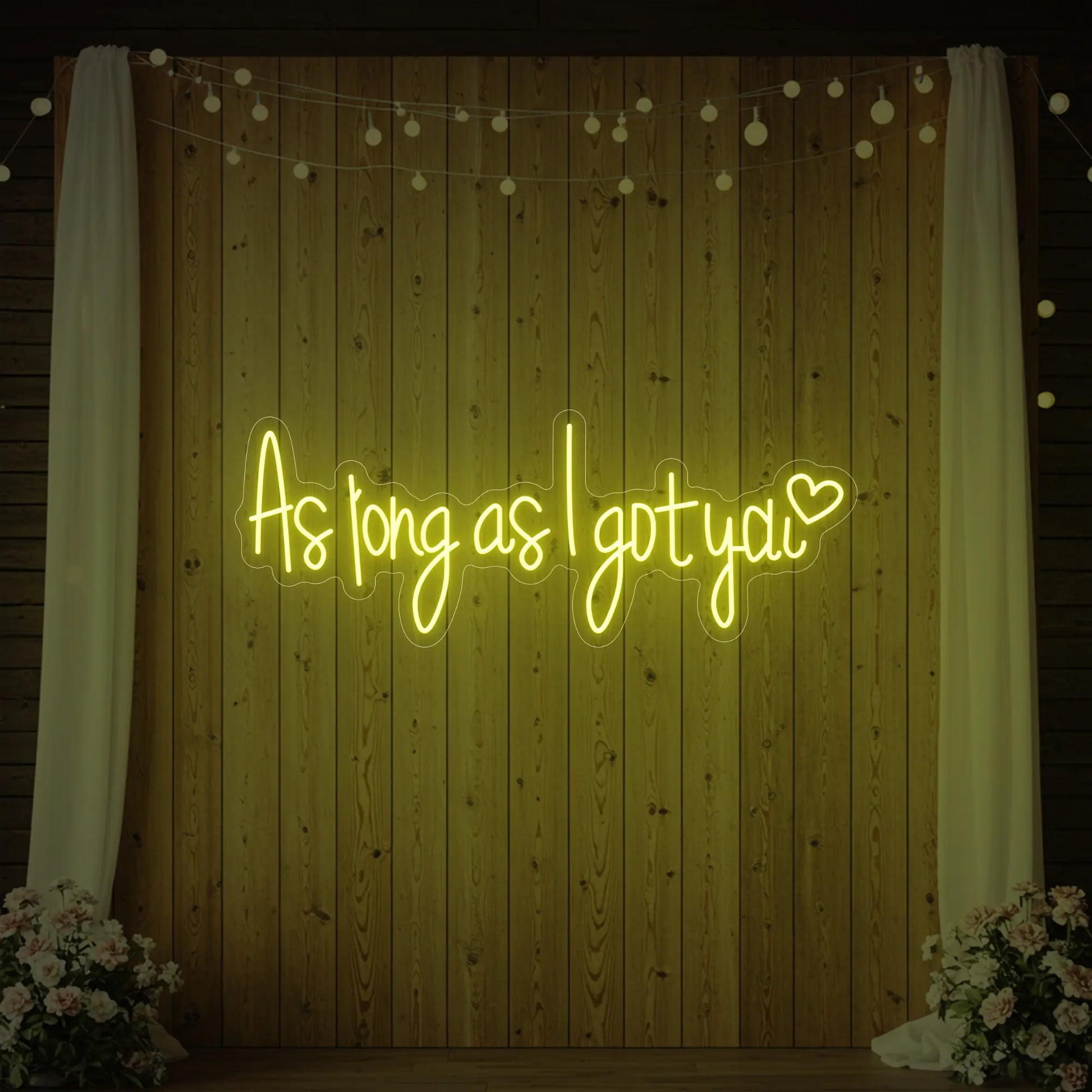 Enseigne lumineuse « Tant que je t'ai »