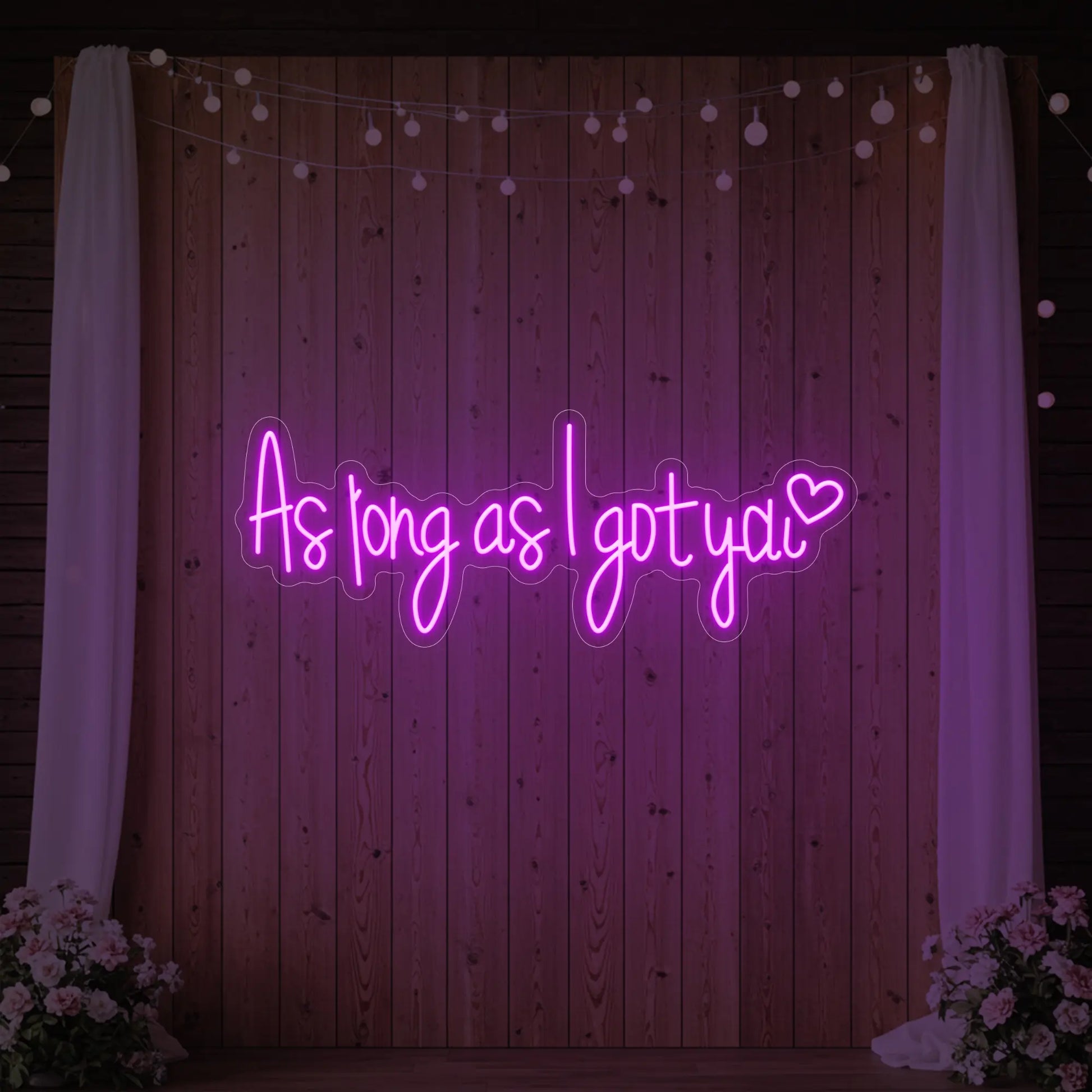 Enseigne lumineuse « Tant que je t'ai »