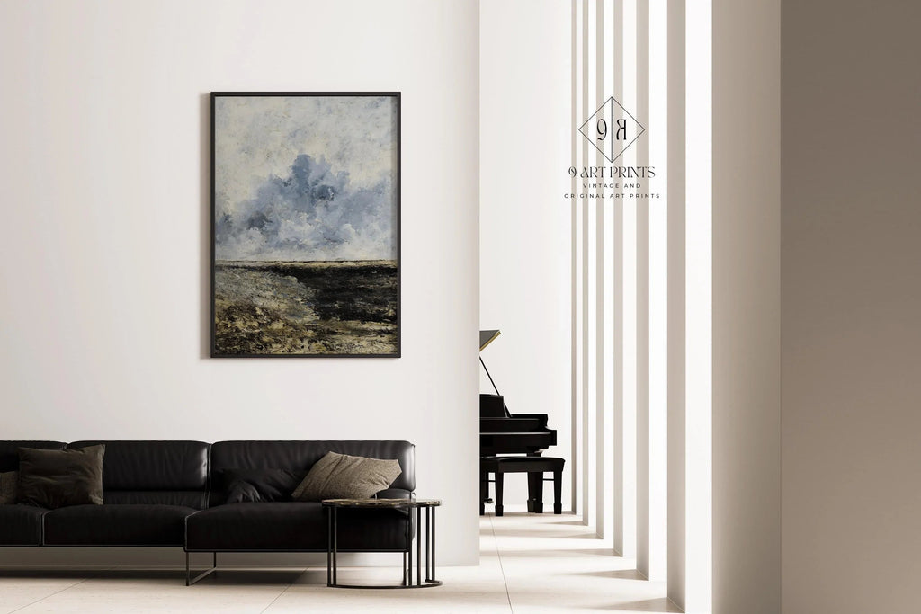 Estampe giclée d'une marine d'August Strindberg : Art impressionniste mélancolique