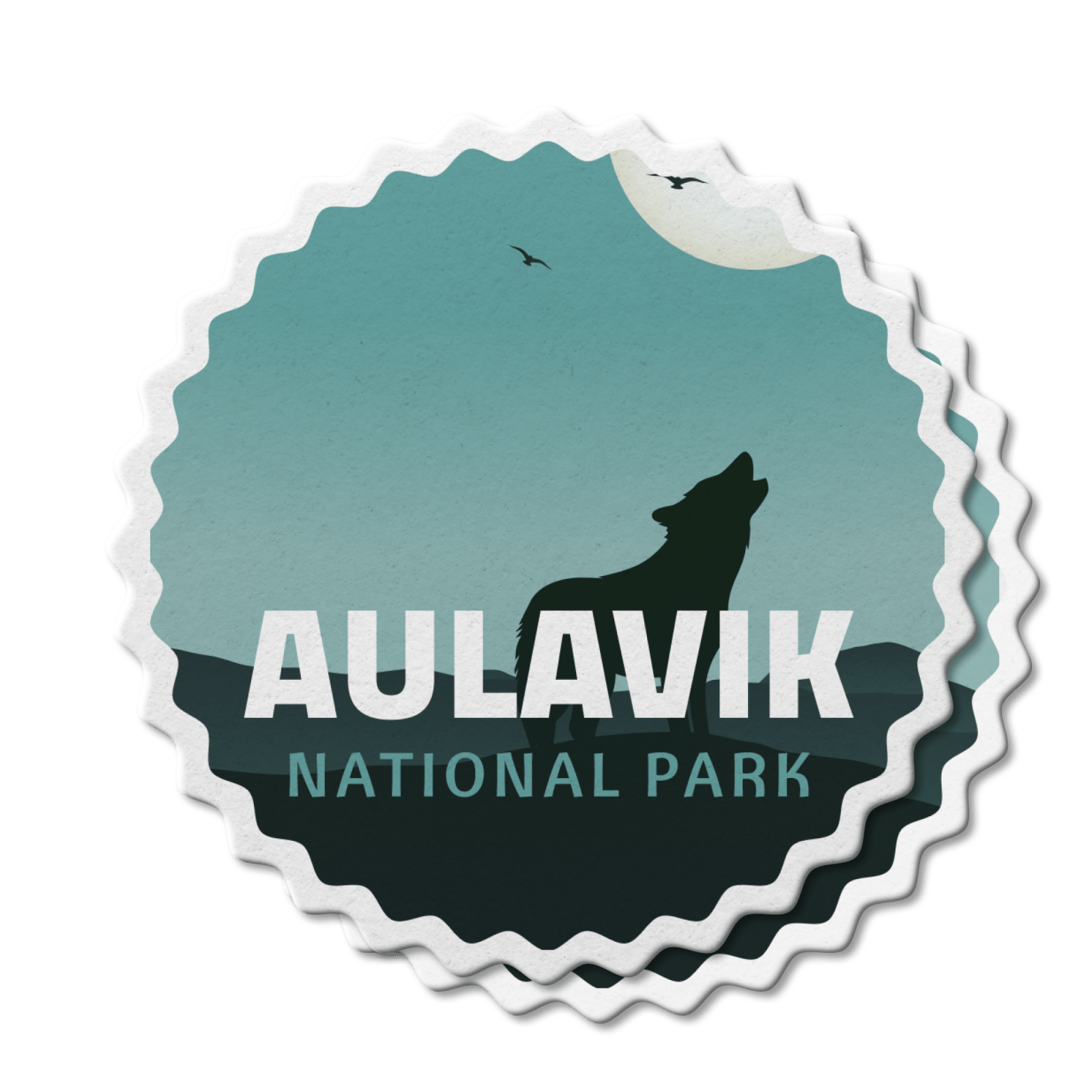 Autocollant en vinyle imperméable du parc national Aulavik du Canada 