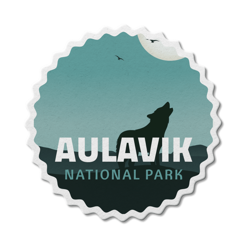 Autocollant en vinyle imperméable du parc national Aulavik du Canada 