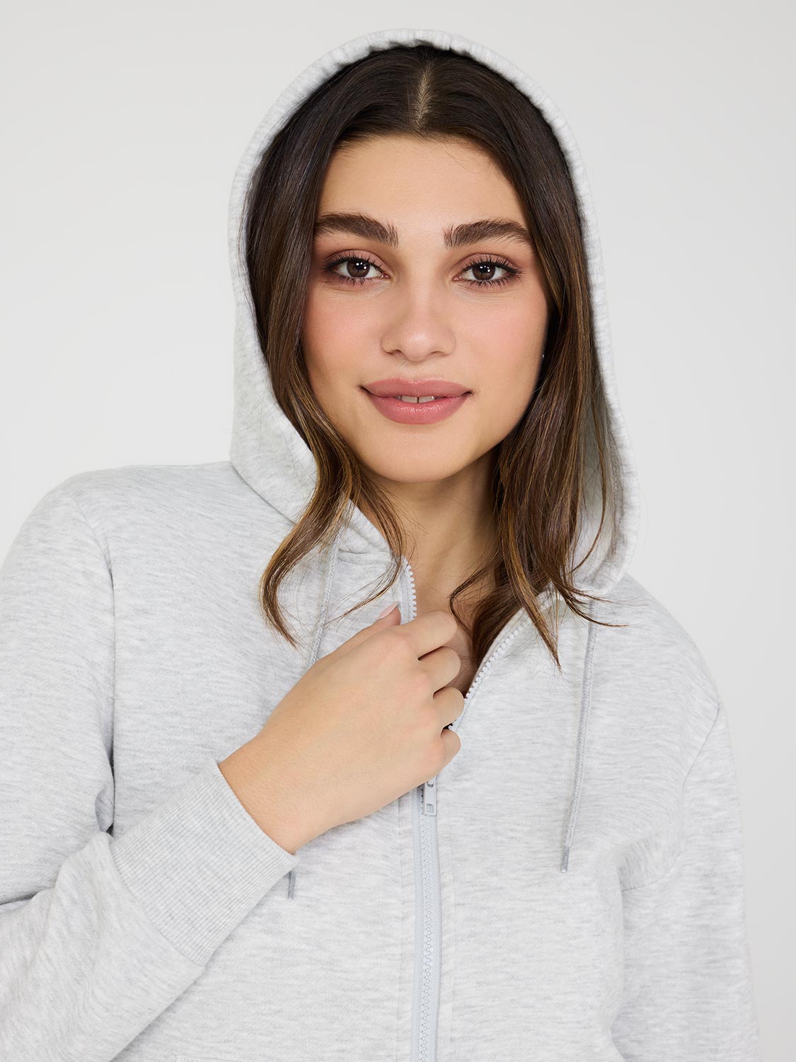 Sweat à capuche en polaire entièrement zippé