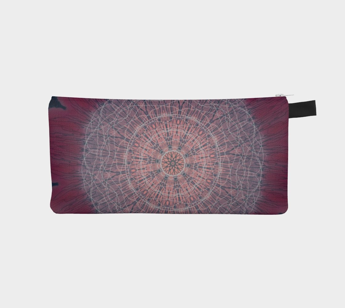 Zippered Cotton Canvas Pencil Case | Floral Mandala