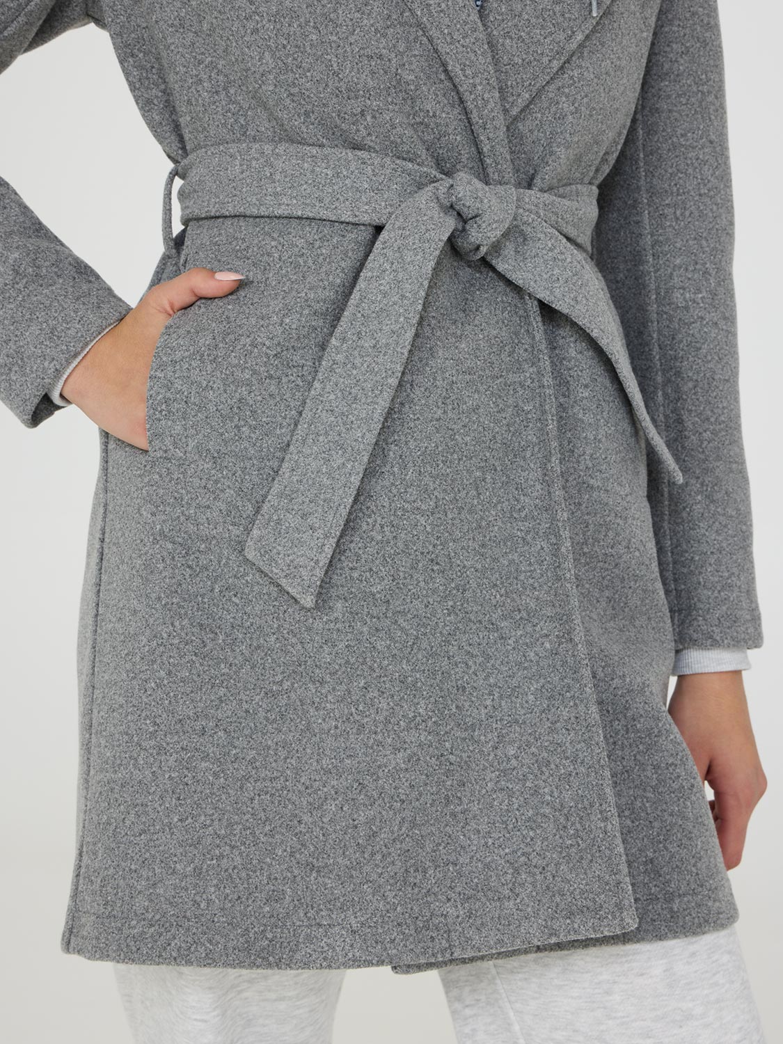 Manteau portefeuille à capuche