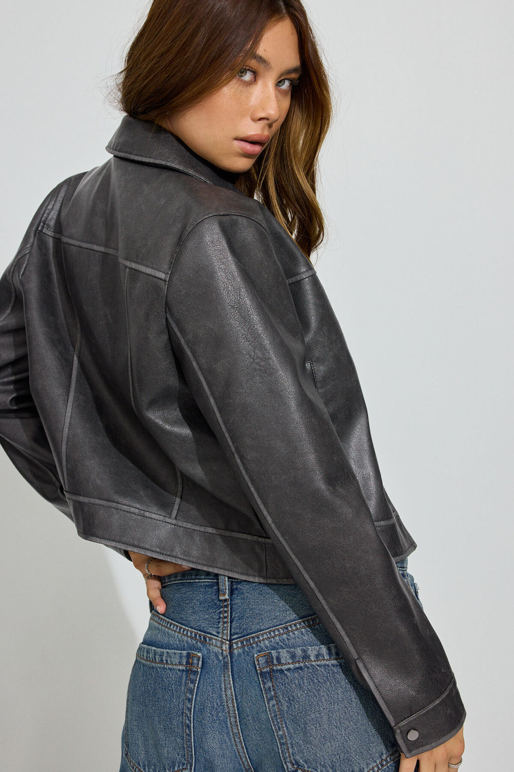 Veste de travail en similicuir