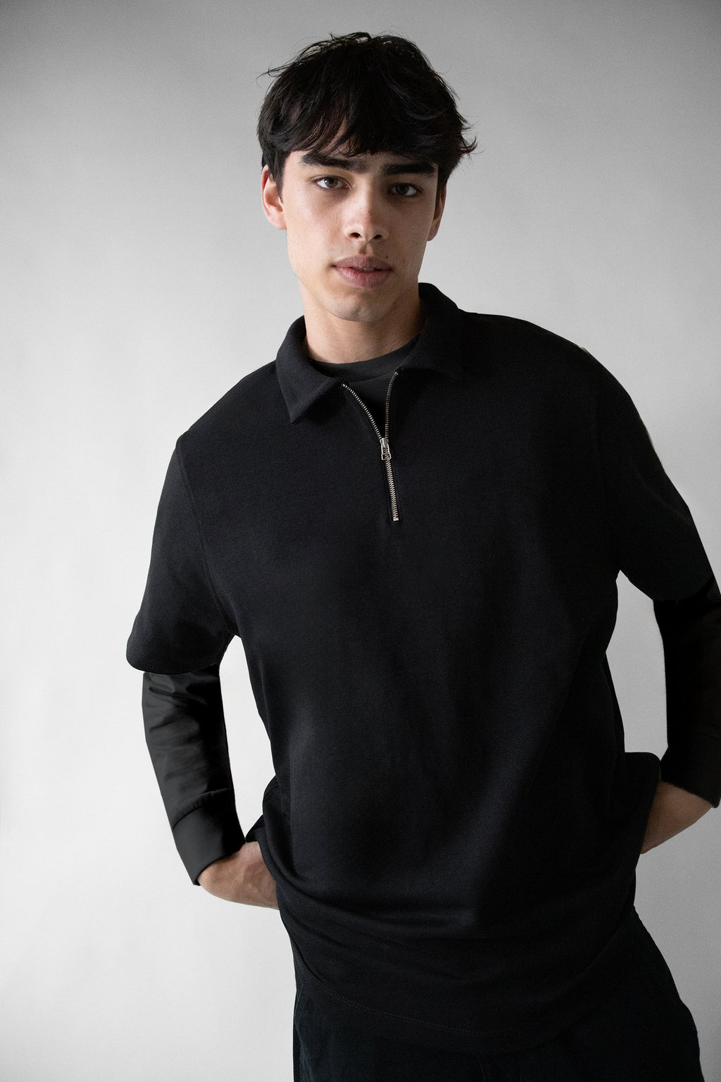 HALF ZIP POLO T-SHIRT