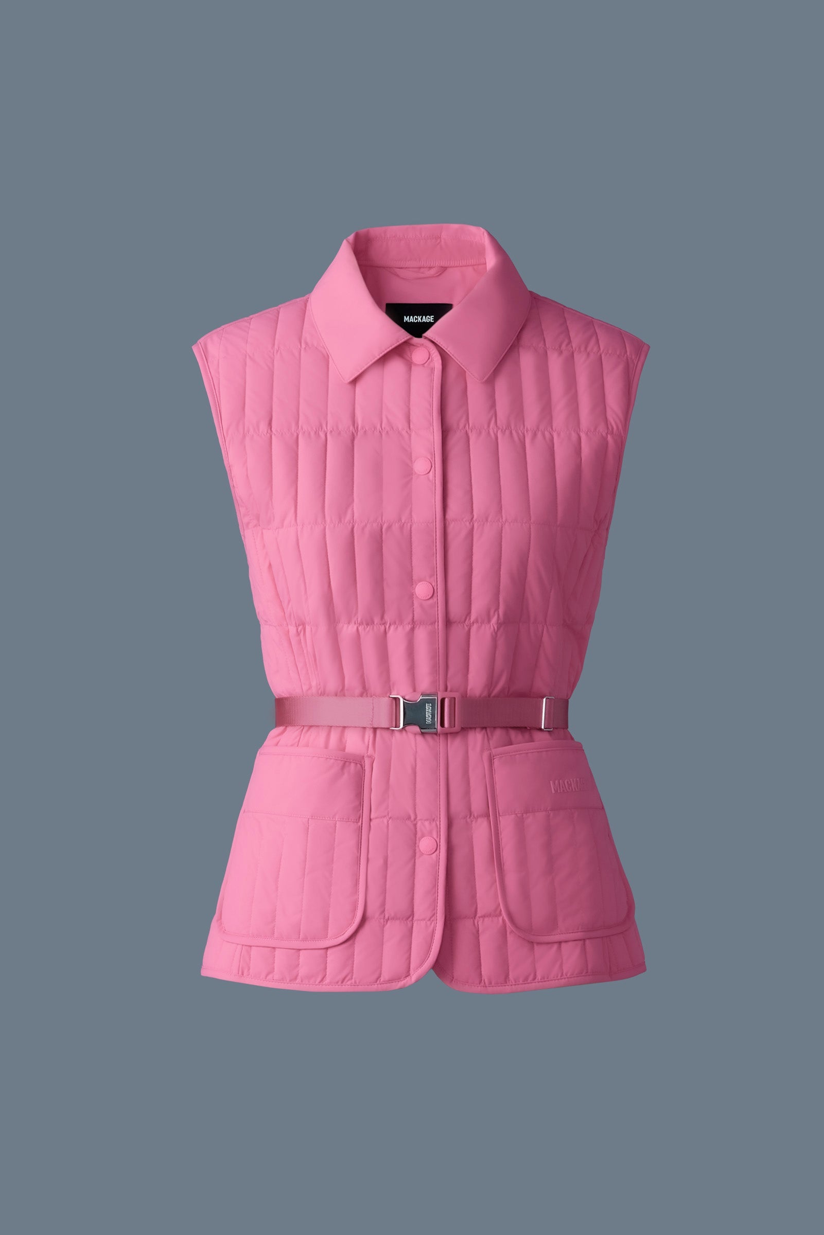 HELIA Light Down Vertical Quilted Vest
