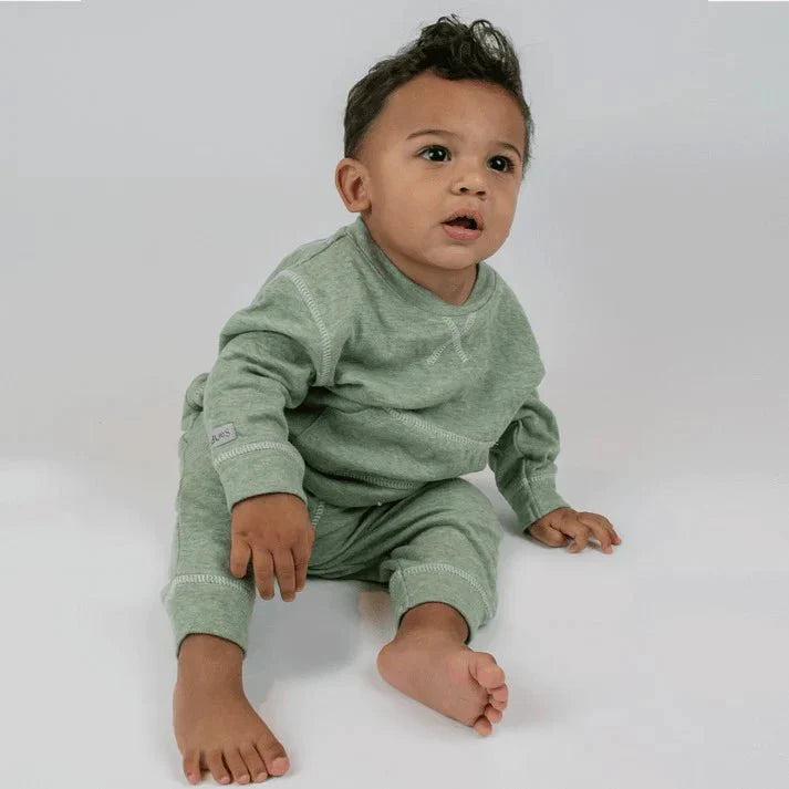 Breathe EZE 2 piece Jogger Set - Jogger Set Olive Fleck