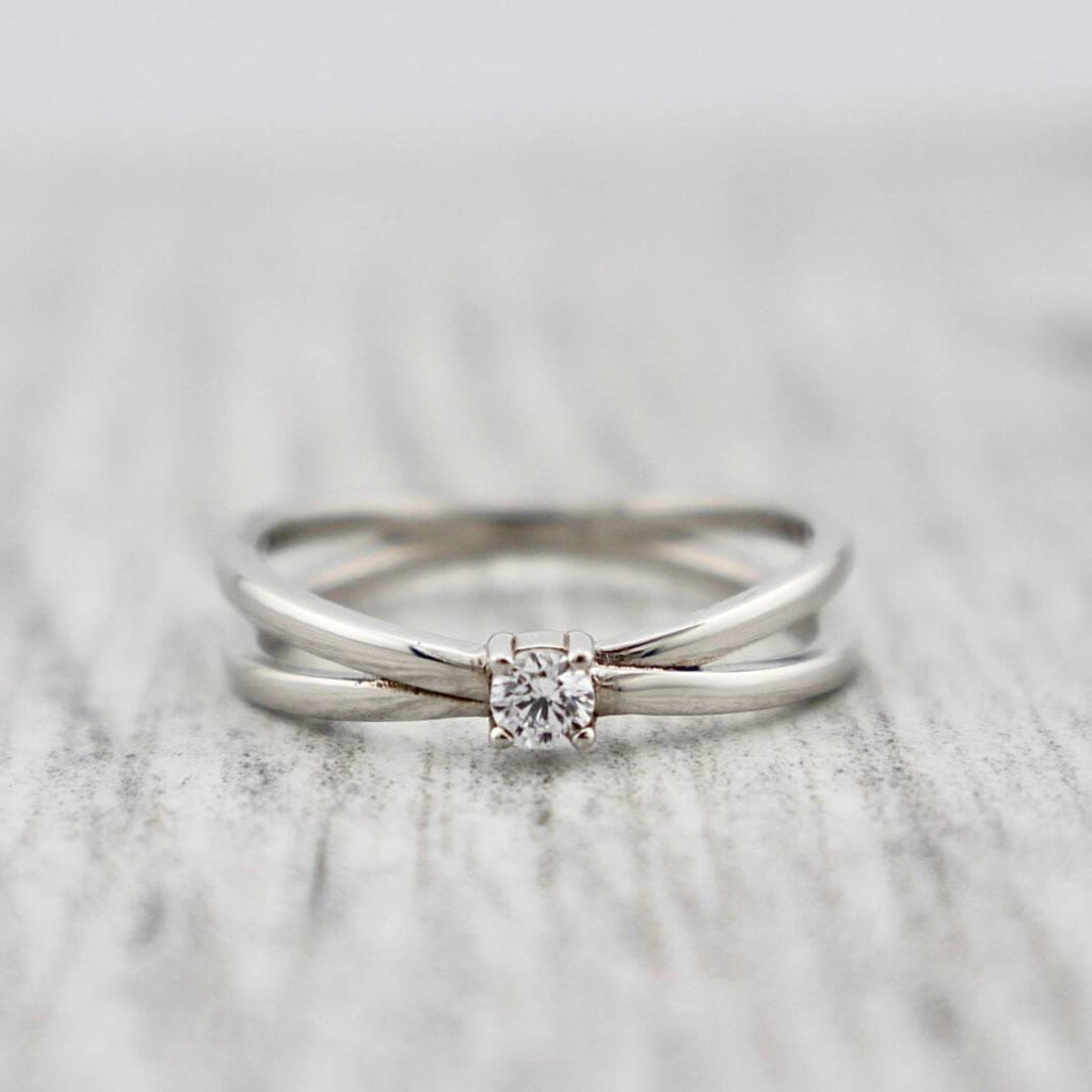 Bague Croisée en argent sterling 